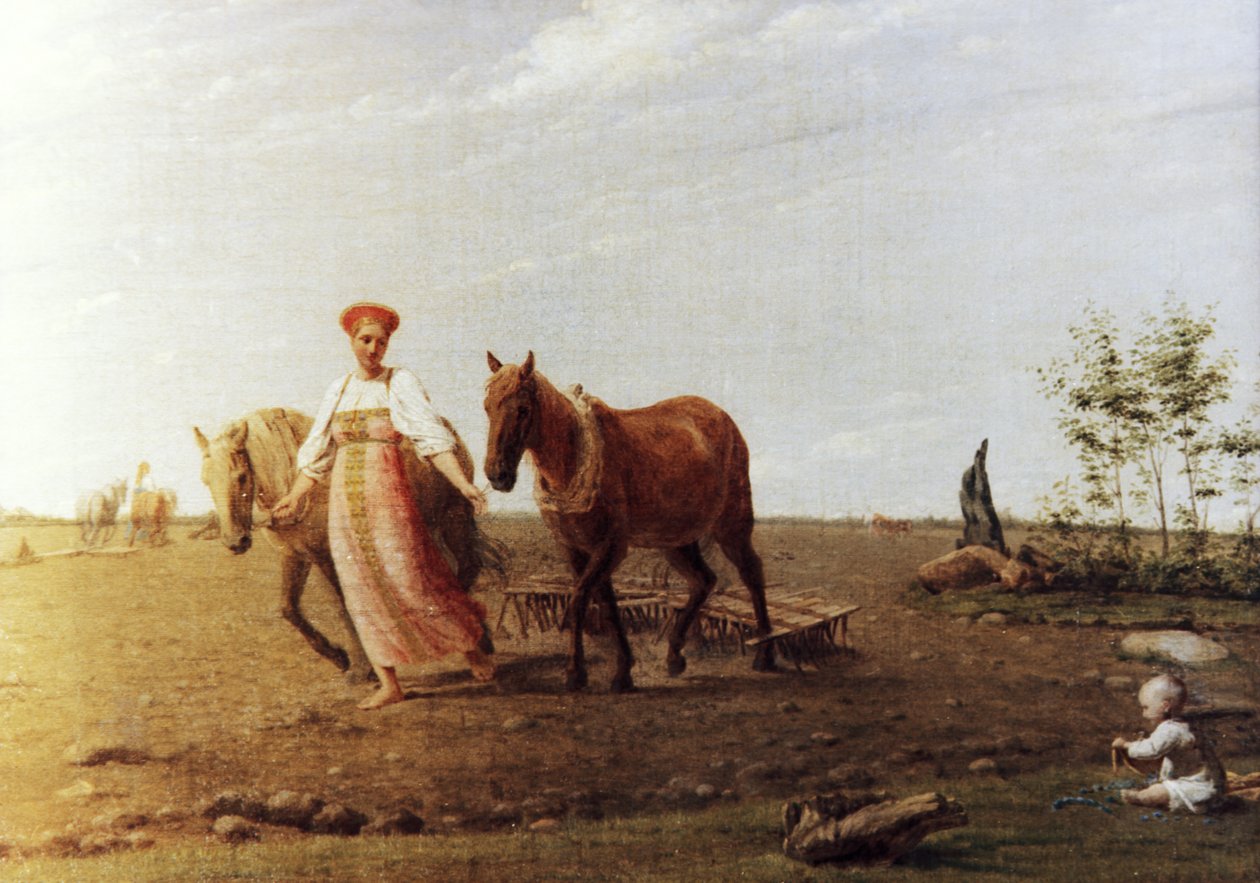 Wiosenna orka Obraz Aleksieja Venetsianova (1780-1847). autorstwa Unknown