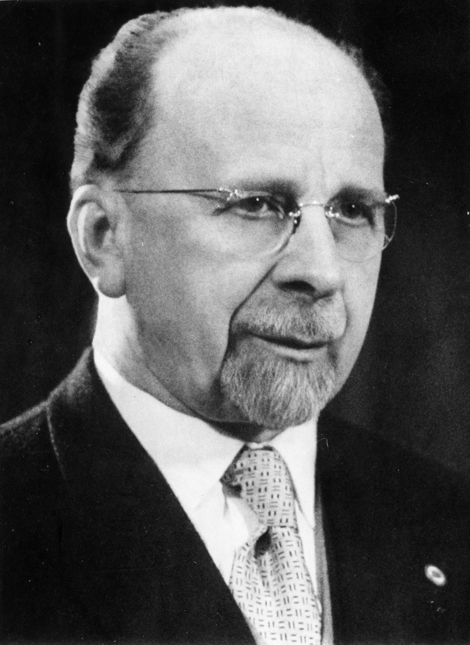 Walter Ulbricht, przewodniczący NRD Rady Państwa i pierwszy sekretarz Komitetu Centralnego Socjalistycznej Partii Jedności Niemiec (Sed), 1961. autorstwa Unknown