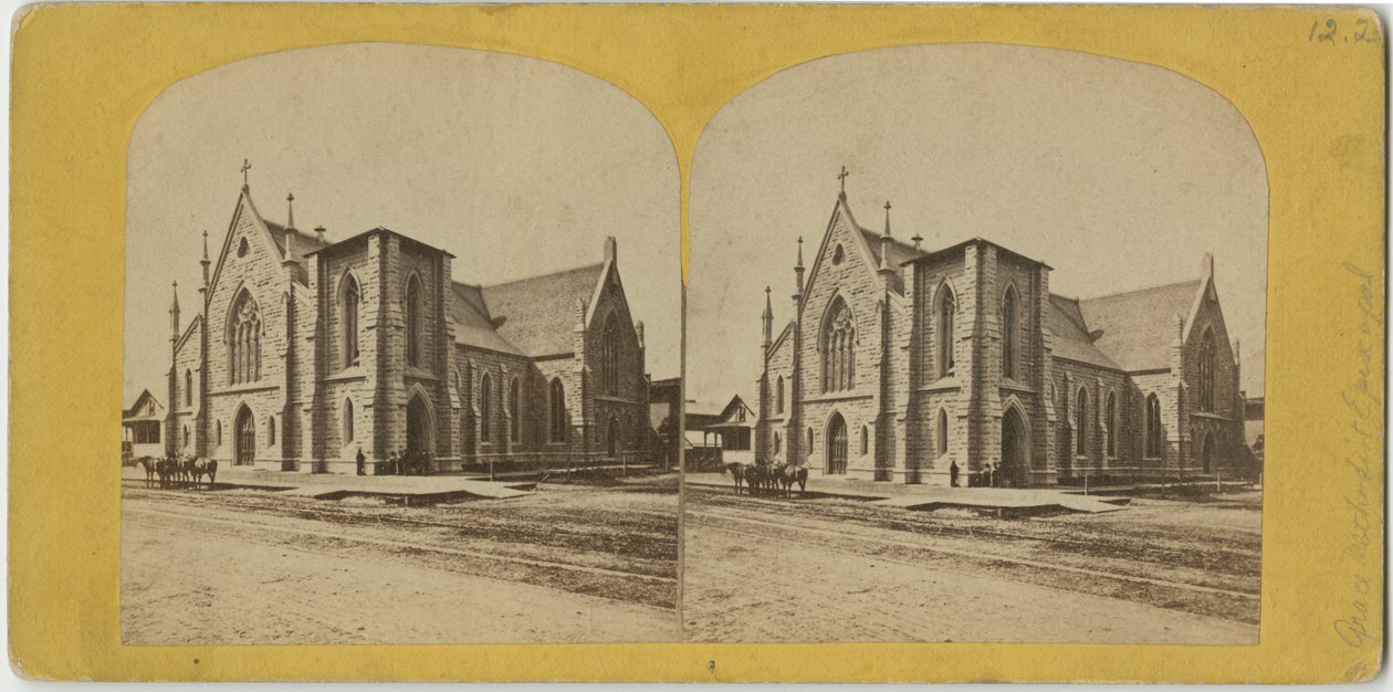 Kościół Episkopalny Grace Methodist, Chicago, ok. 1870 r autorstwa American Photographer