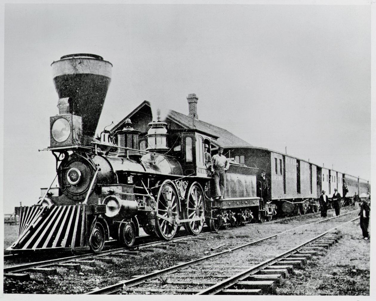 Pociąg przez Houston i Texas Central autorstwa American Photographer