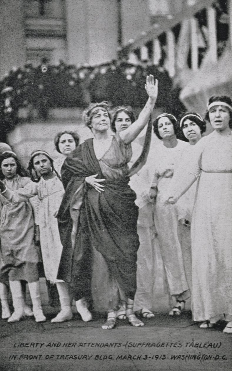 Kobiety i dzieci na stole wyborczym, 3 marca 1913 r. autorstwa American Photographer