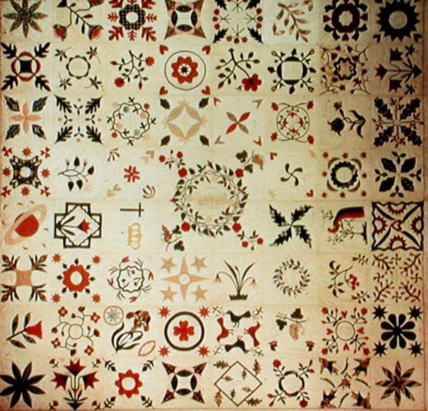 Poszwa albumowa dla Mary Hill, z Maltaville, Nowy Jork, 1847 (bawełna) autorstwa American School