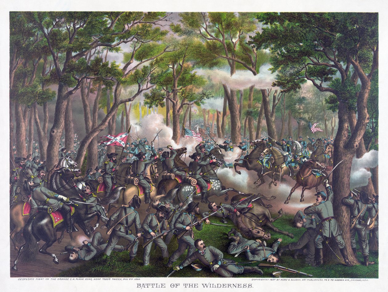 Bitwa w Puszczy, wyd. Kurz i Allison, 1887 autorstwa American School