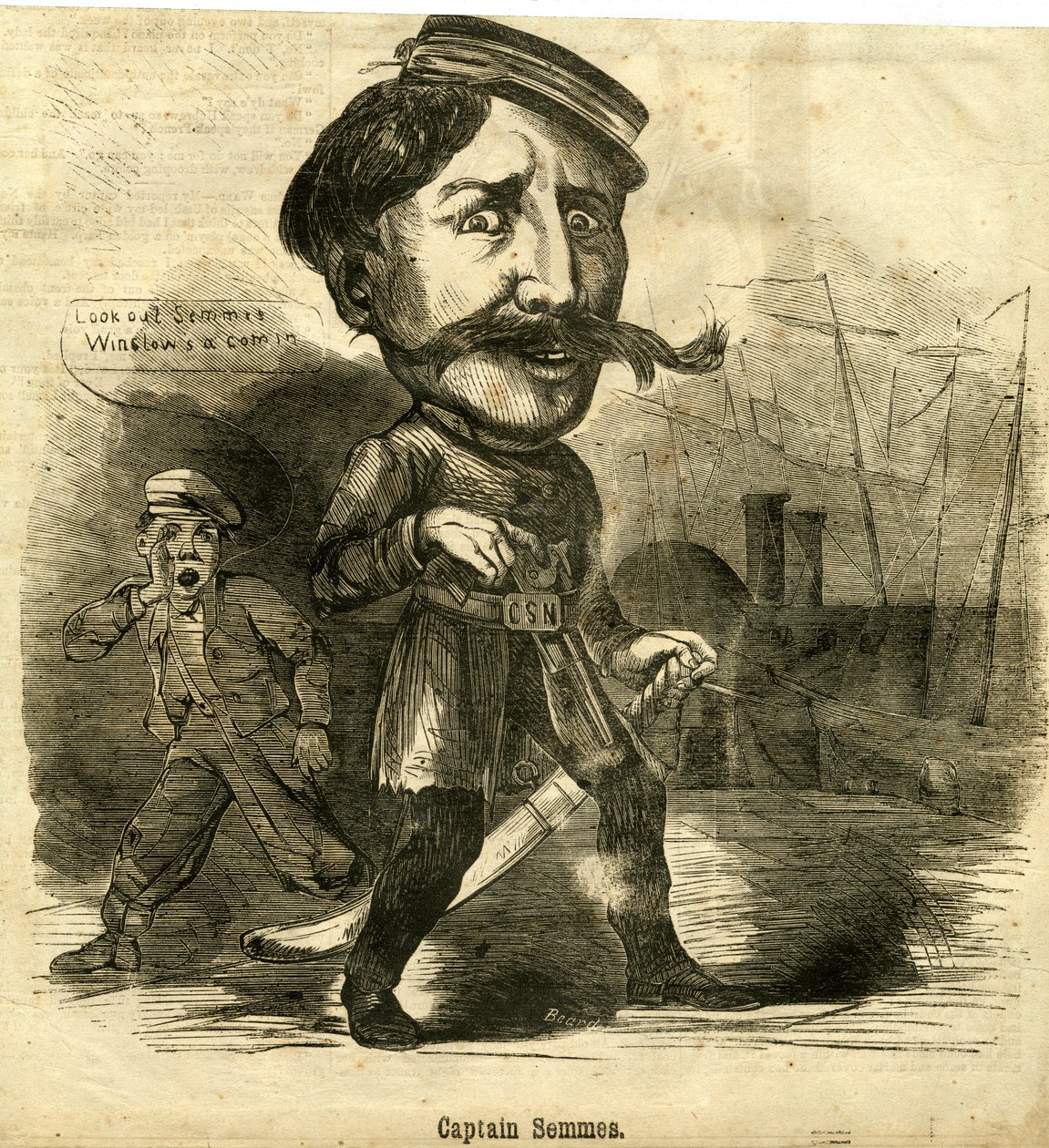 Kapitan Semmes, 1864 (drewno) autorstwa American School