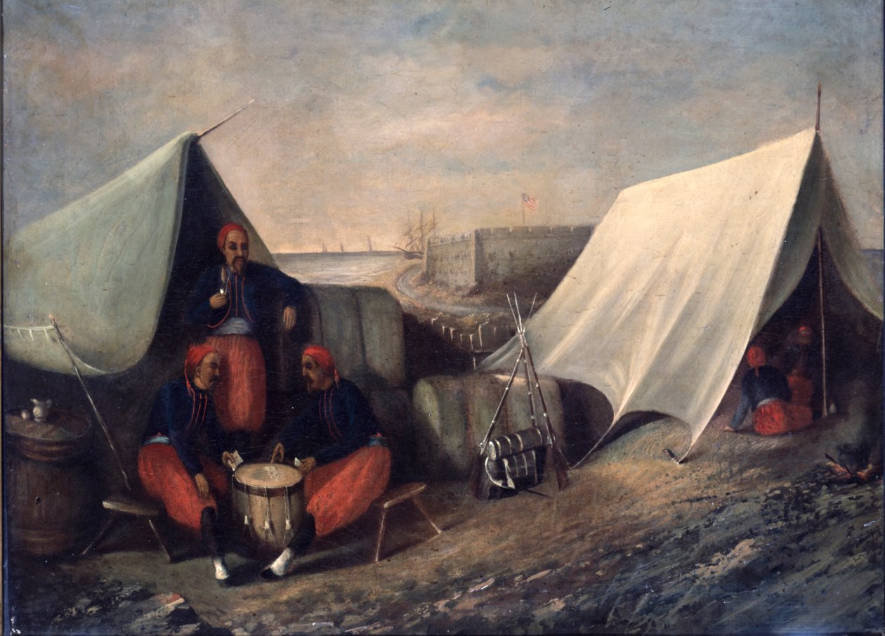 Chicago zouaves w obozie autorstwa American School