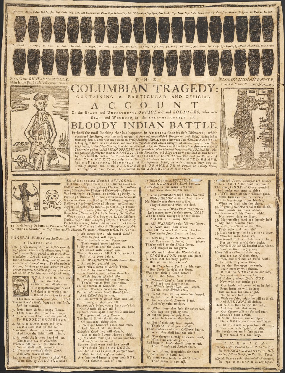 Tragedia kolumbijska, wyd. 1791 autorstwa American School