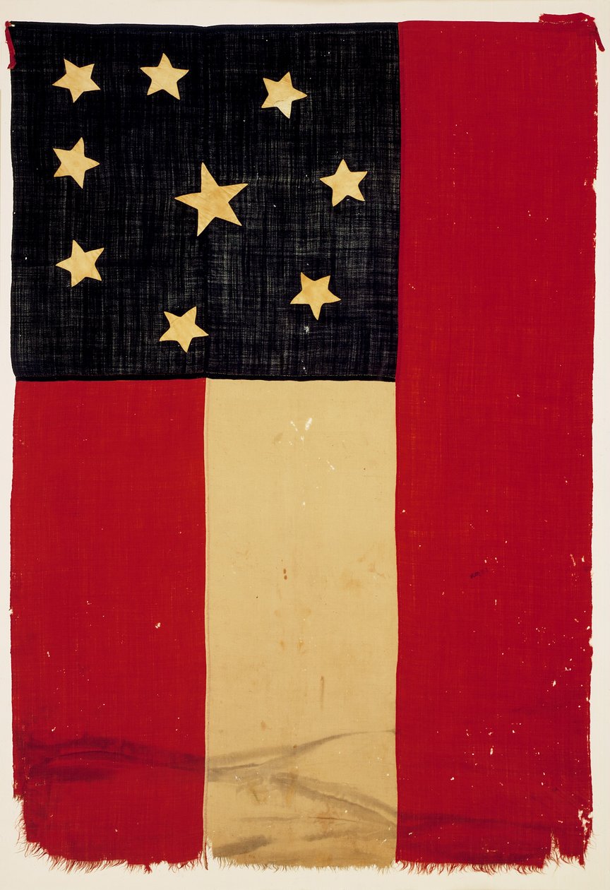 Flaga Konfederacji, 1861 (wełna i drewno) autorstwa American School