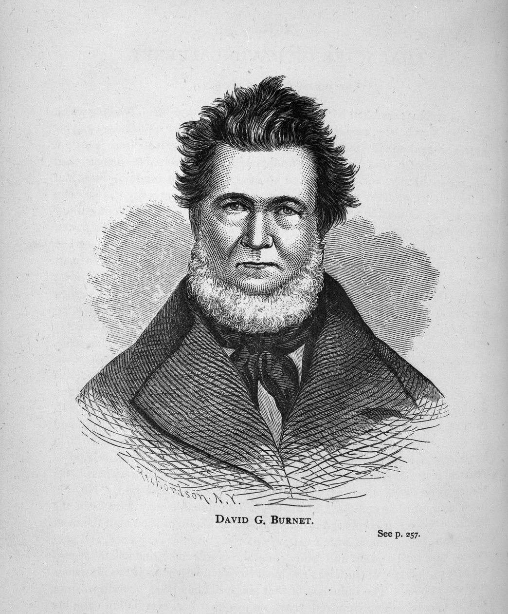David G. Burnett, z notatnika historii Teksasu autorstwa American School
