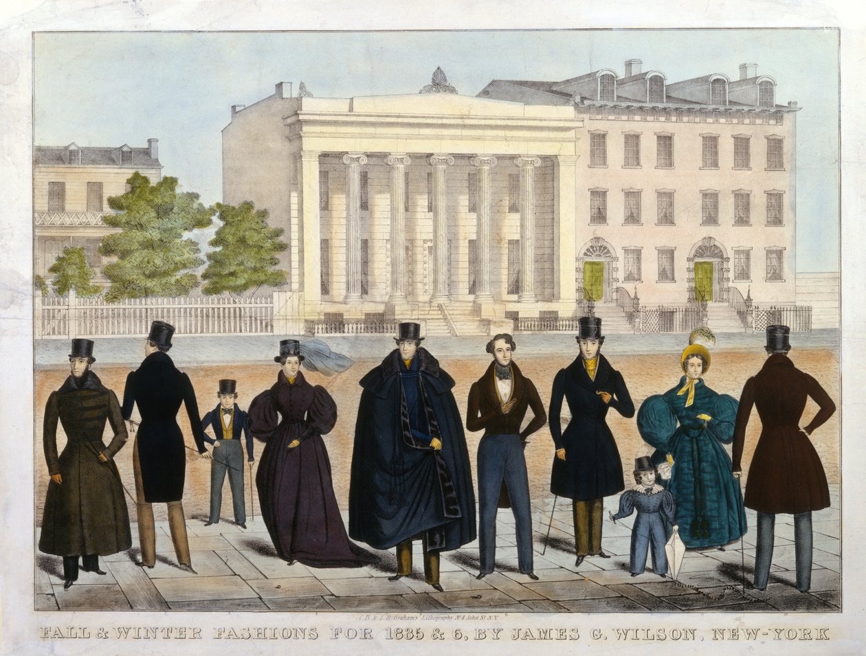 Moda jesienna i zimowa na rok 1835 i 36, James G. Wilson, New-York, 1835-36 autorstwa American School