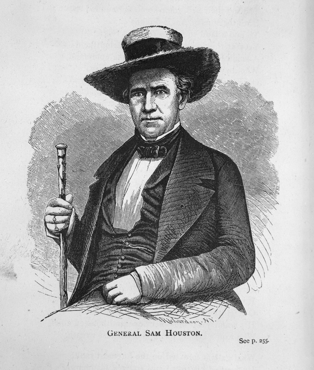 Generał Sam Houston, z notatnika historii Teksasu autorstwa American School