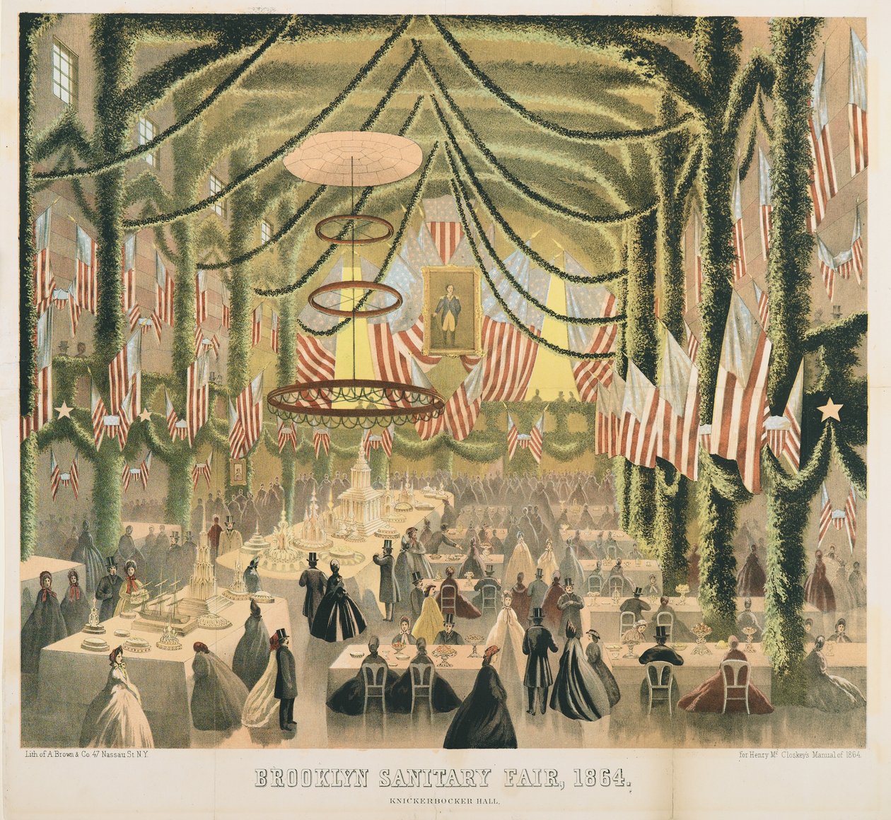 Knickerbocker Hall, Brooklyn Sanitary Fair, 1864 autorstwa American School