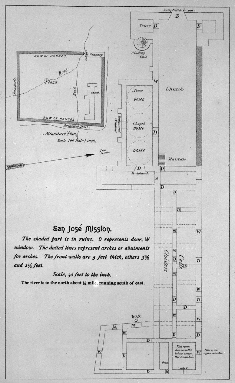 Układ misji San Jose i San Miguel de Aguayo autorstwa American School