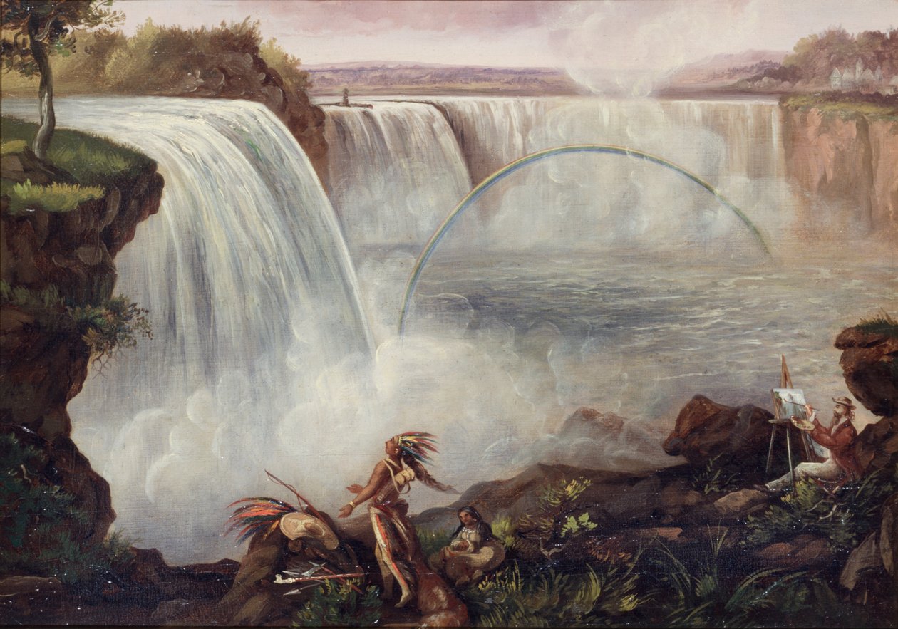 Wodospad Niagara, ok. 1840-50 autorstwa American School
