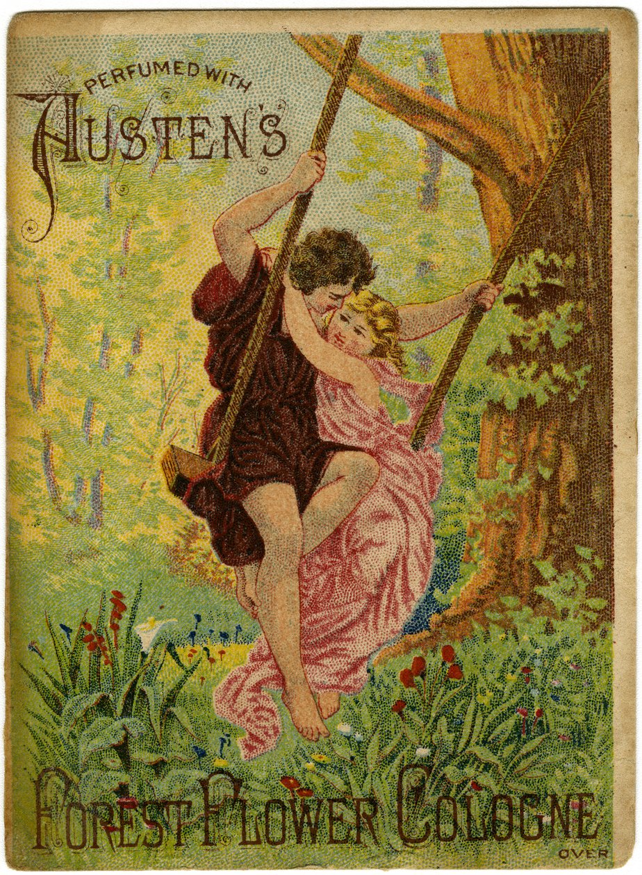 Perfumowana wodą kolońską Austens Forest Flower; S.B. Cooper, handlarz narkotyków? [karta handlowa recto] autorstwa American School