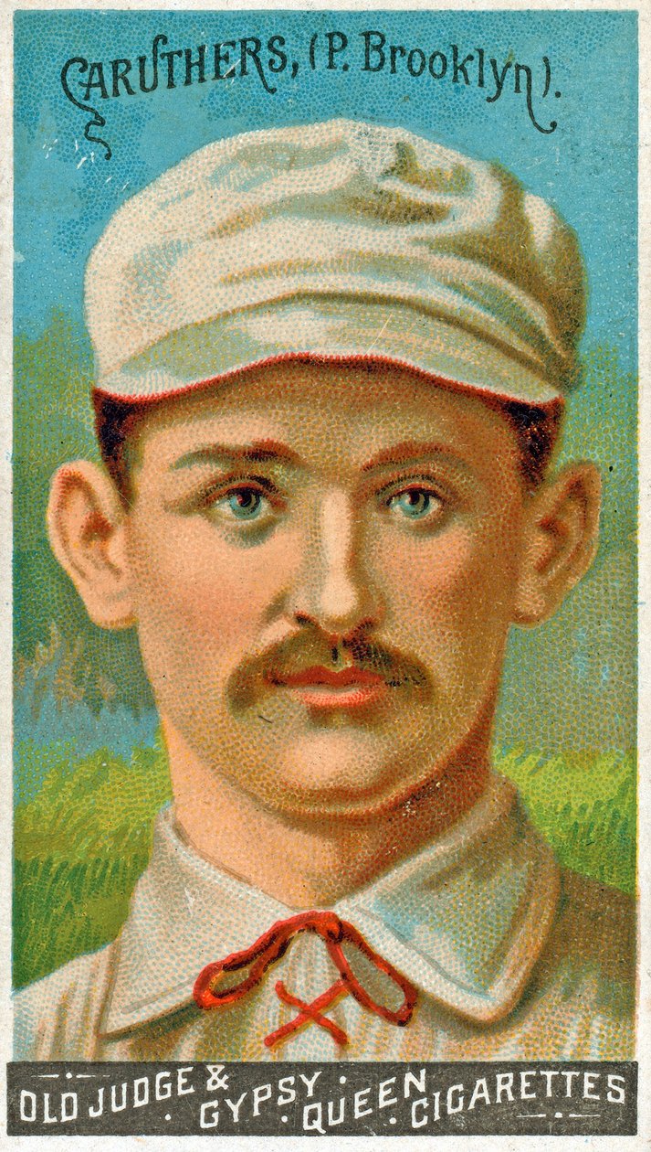 Portret Boba Caruthersa, Brooklyn Trolley-Dodgers, 1887 autorstwa American School