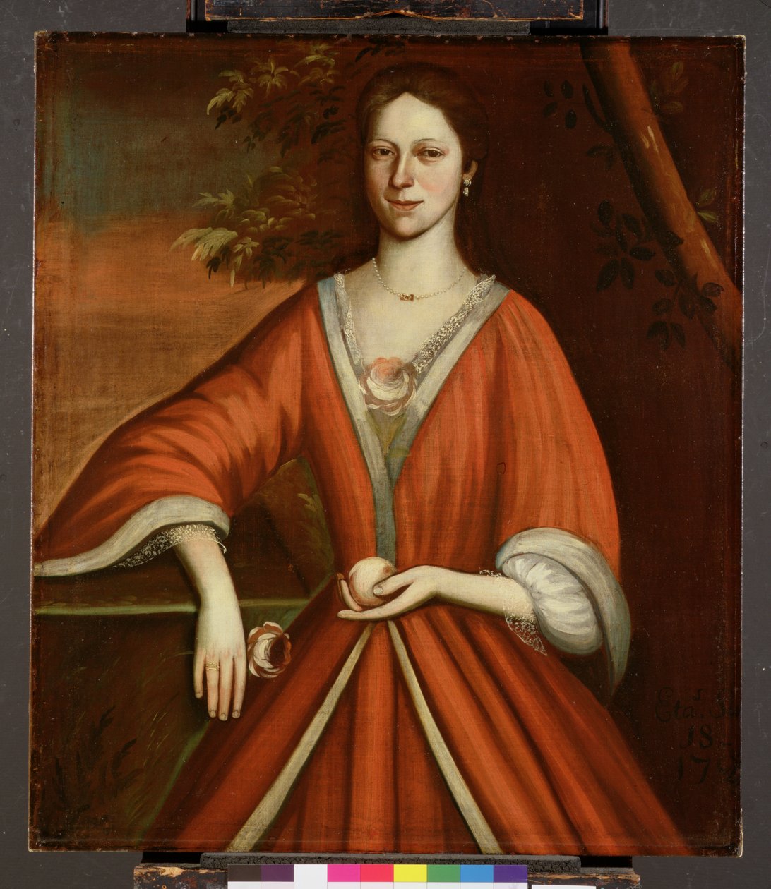 Portret Lavinii van Vechten, ok. 1720 autorstwa American School