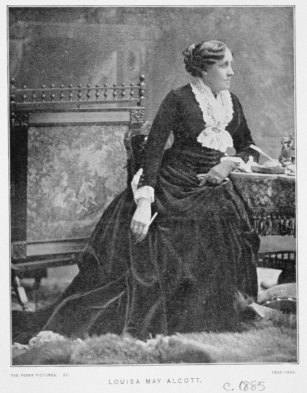 Portret Louisy May Alcott (1832-88) c.1885 autorstwa American School