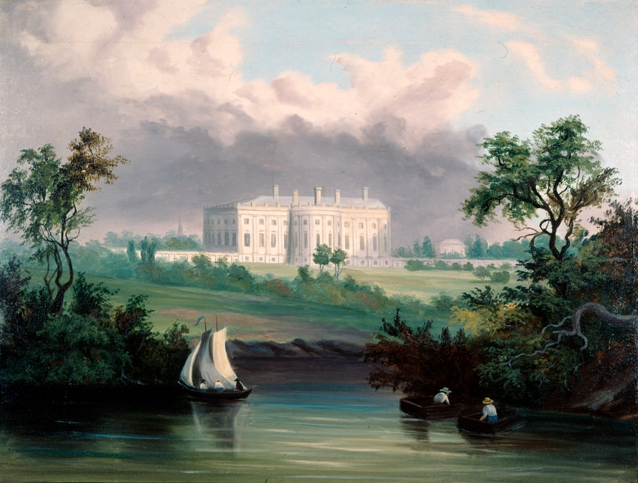 Biały Dom, Waszyngton, D.C., c.1845 autorstwa American School