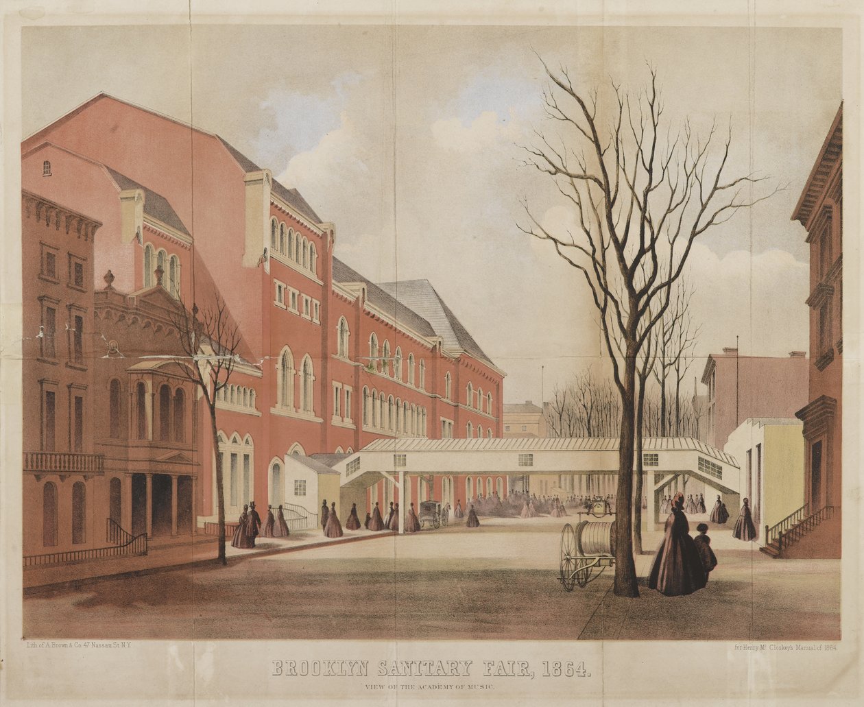 Widok Akademii Muzycznej, Brooklyn Sanitary Fair, 1864 autorstwa American School