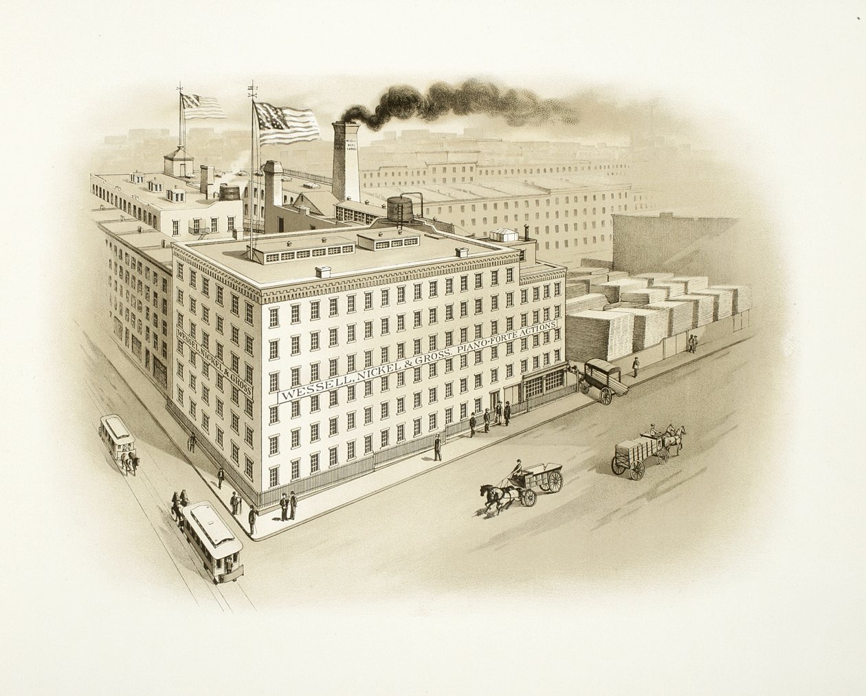 Budynek Wessell, Nickel & Gross, 1893 (drukowana ilustracja katalogowa) autorstwa American School