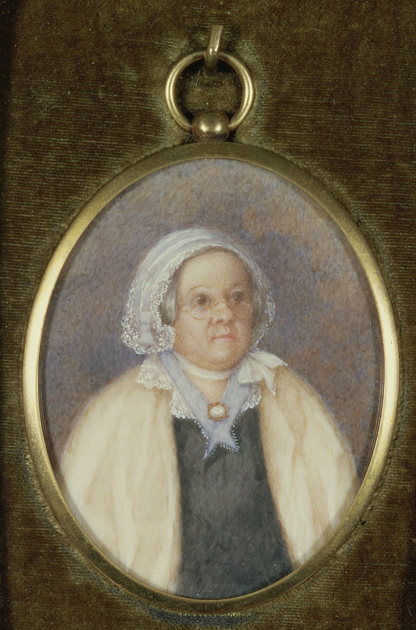 Owalny portret pani Mary Reibey (wc na kości słoniowej) autorstwa Australian School