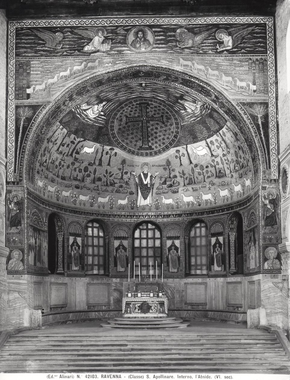 Widok na absydę (mozaika) autorstwa Byzantine School