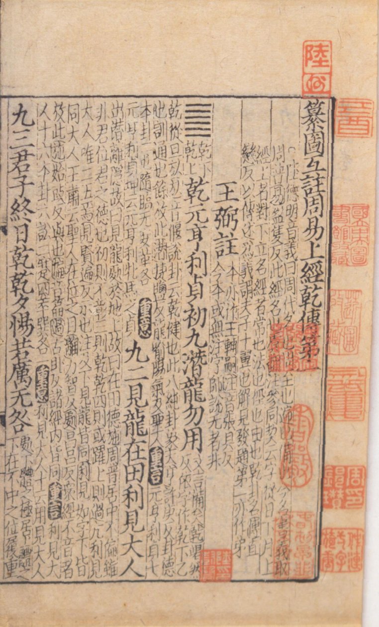 Strona tytułowa z I Ching, ok.1100 autorstwa Chinese School