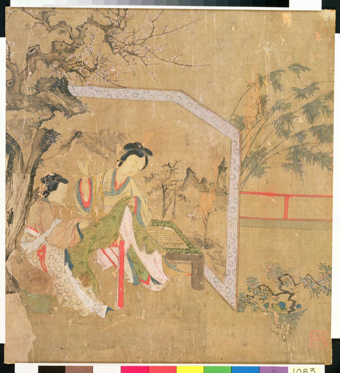 Szycie damskie, 1500 (wc na jedwabiu) autorstwa Chinese School