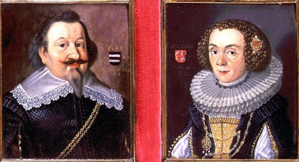 Portret mężczyzny i jego żony, XVII w. autorstwa Dutch School