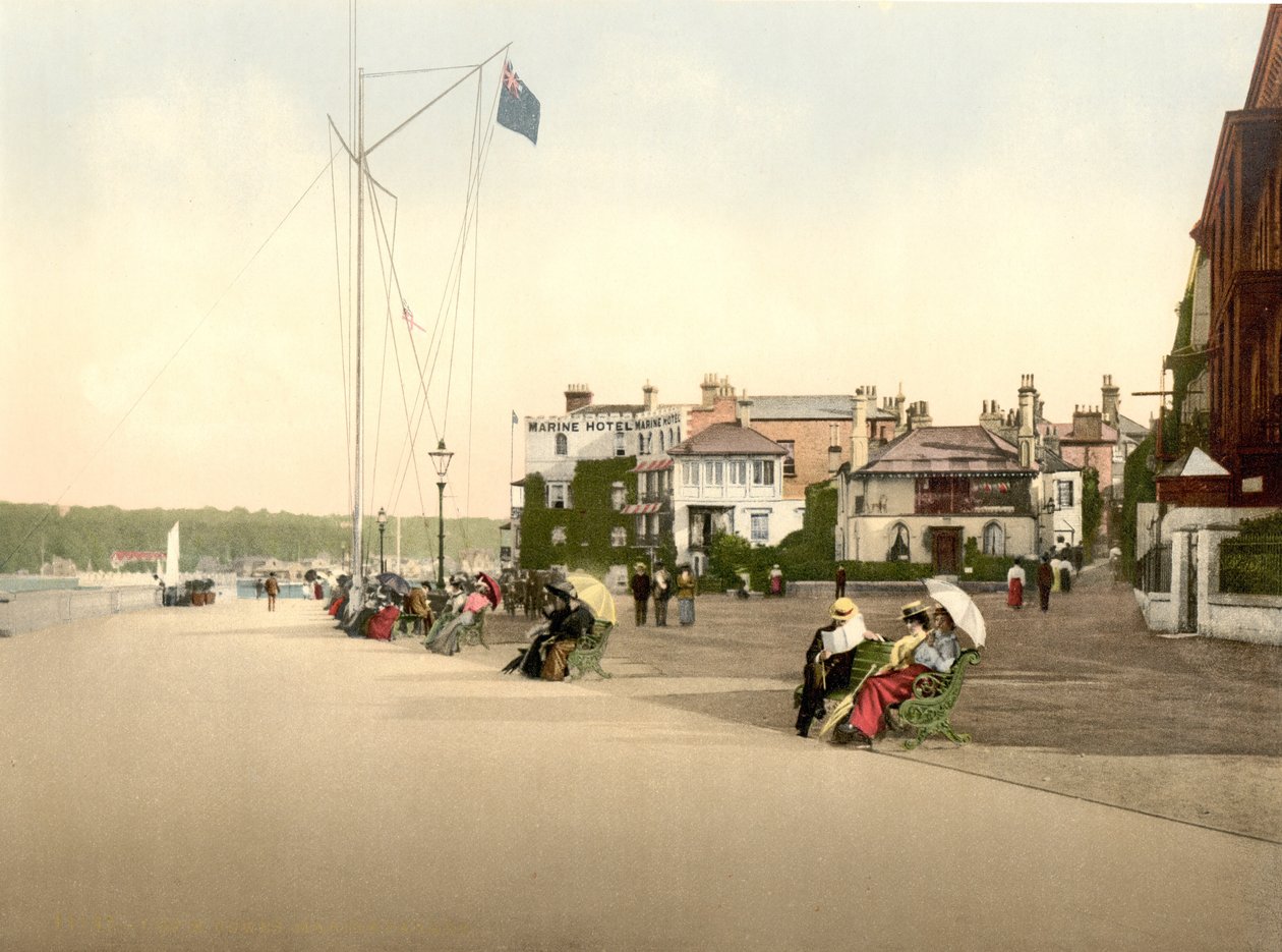 The Promenade, Cowes, IOW, wyd. ok. 1890 - 1900 (chromolitografia) autorstwa English Photographer