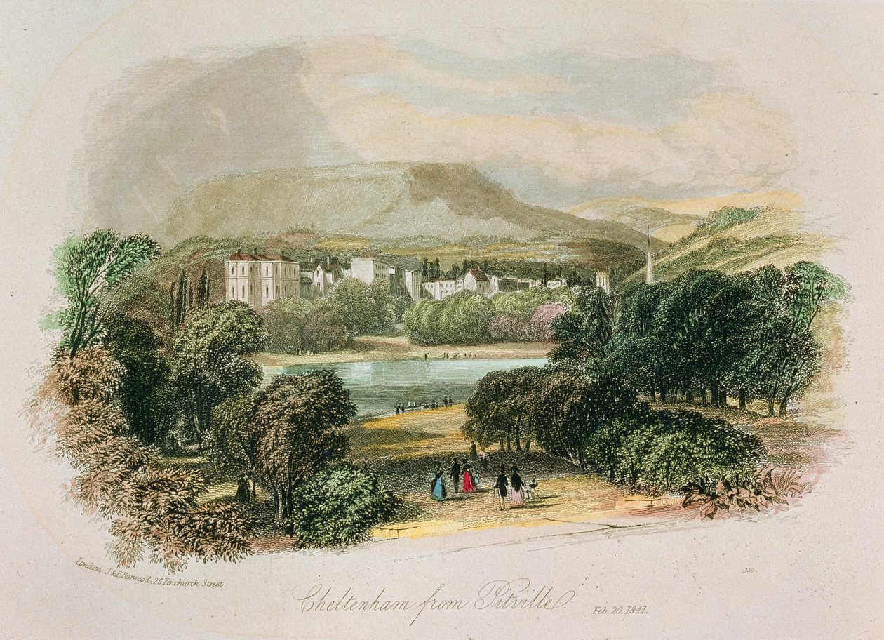 Cheltenham: z Pittville, 1841 autorstwa English School