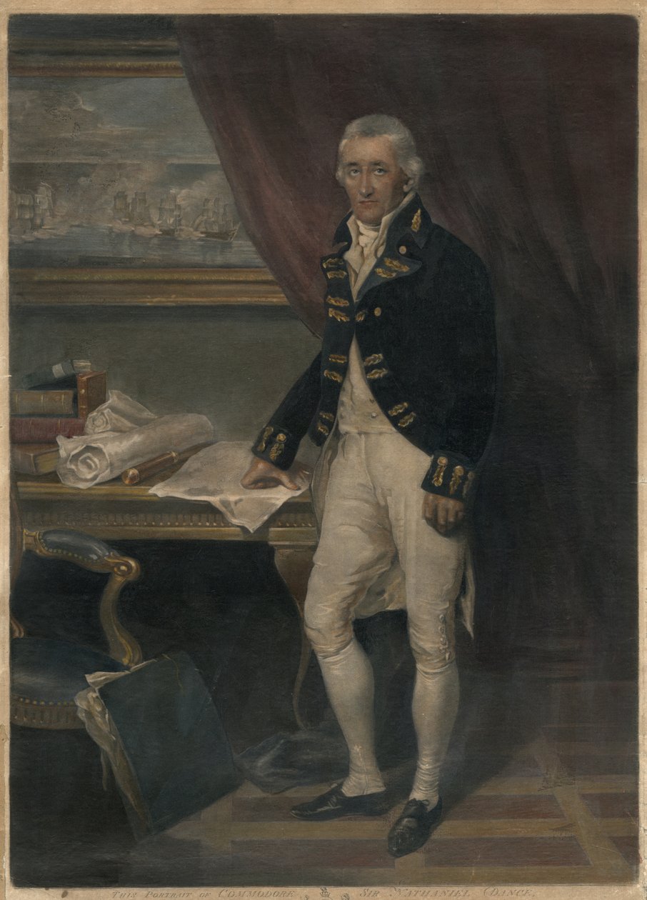 Komandor Sir Nathaniel Dance autorstwa English School