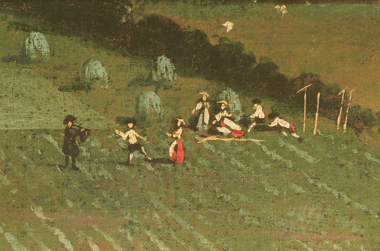Country Round Dixton Manor, c.1725 (szczegóły z 18102) autorstwa English School