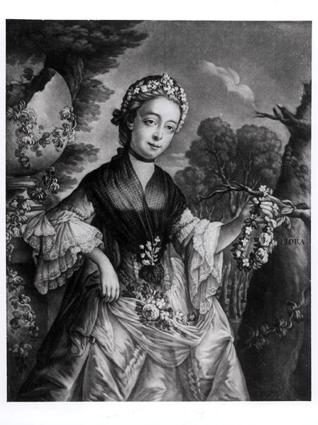 Elizabeth Chudleigh (1720-88) hrabina Bristolu i księżna Kingston autorstwa English School