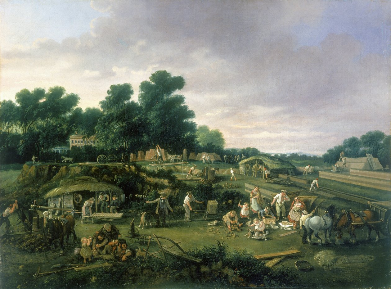 Angielskie cegielnie wiejskie, ok. 1840 r autorstwa English School