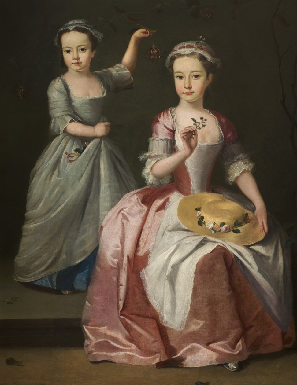 Meriel Legh i Dorothea Byrne, ok. 1750 autorstwa English School