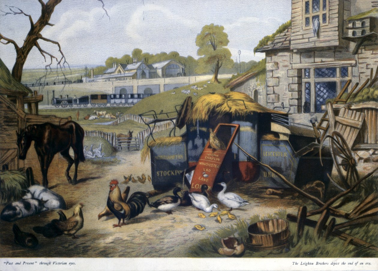 Przeszłość i teraźniejszość oczami wiktoriańskimi, wydrukowane przez braci Leighton, 1850 autorstwa English School