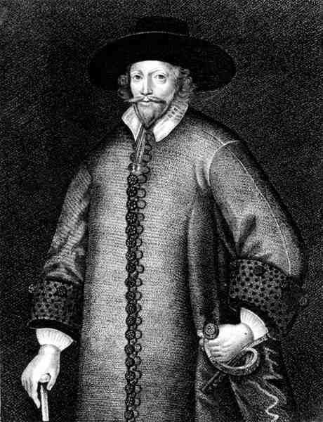 Portret Johna Hollesa, pierwszego hrabiego Clare (ok. 1564-1637) rytowany przez R. Clampa (fl. 1789-1798) autorstwa English School
