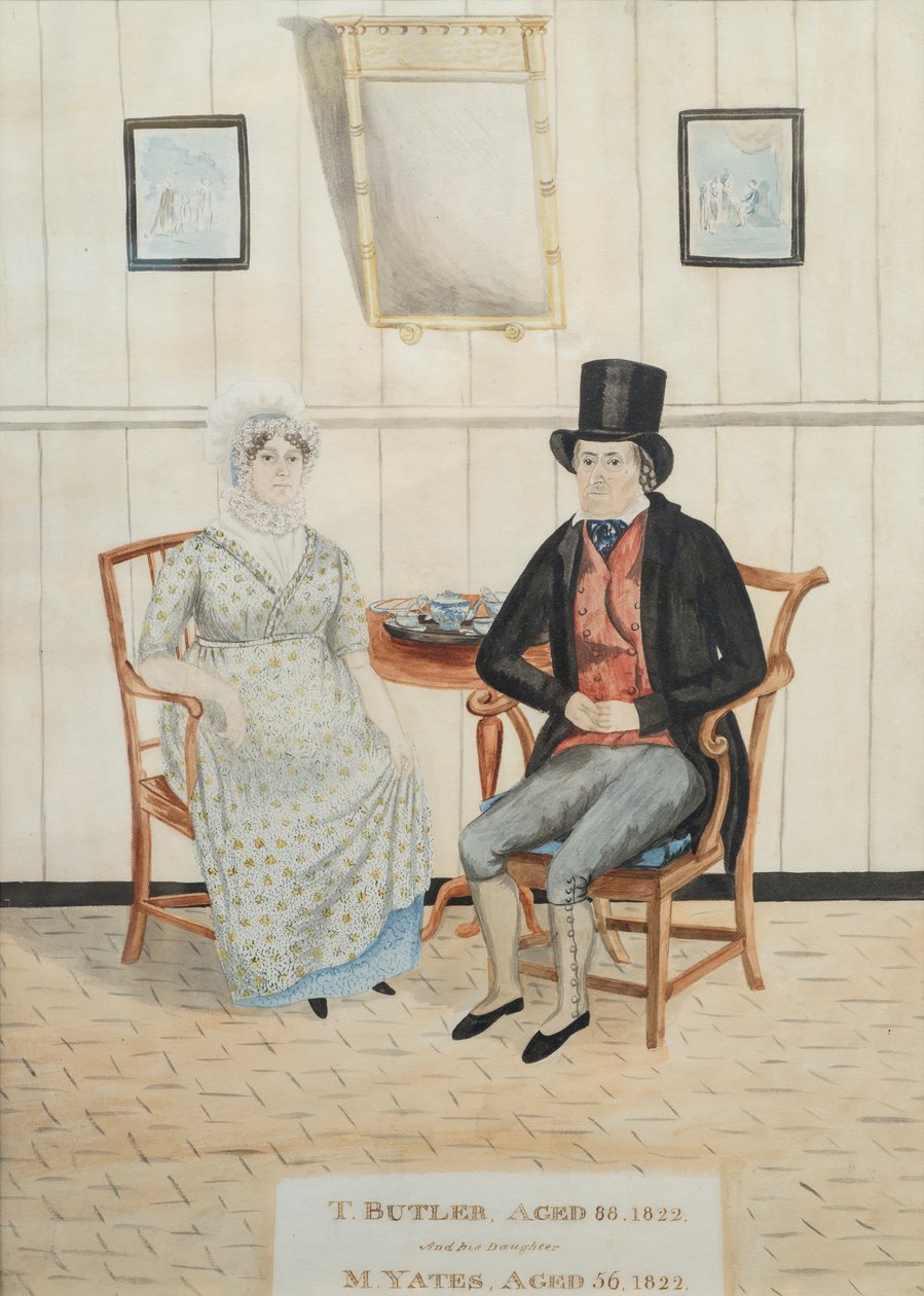 Portret T. Butlera i jego córki M. Yates, ok. 1822 (wc na papierze) autorstwa English School