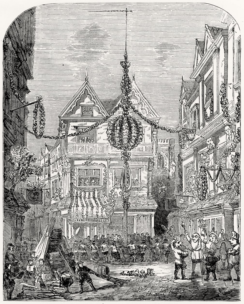 Radość z przywrócenia Karola II (1630–85) maj 1660 autorstwa English School