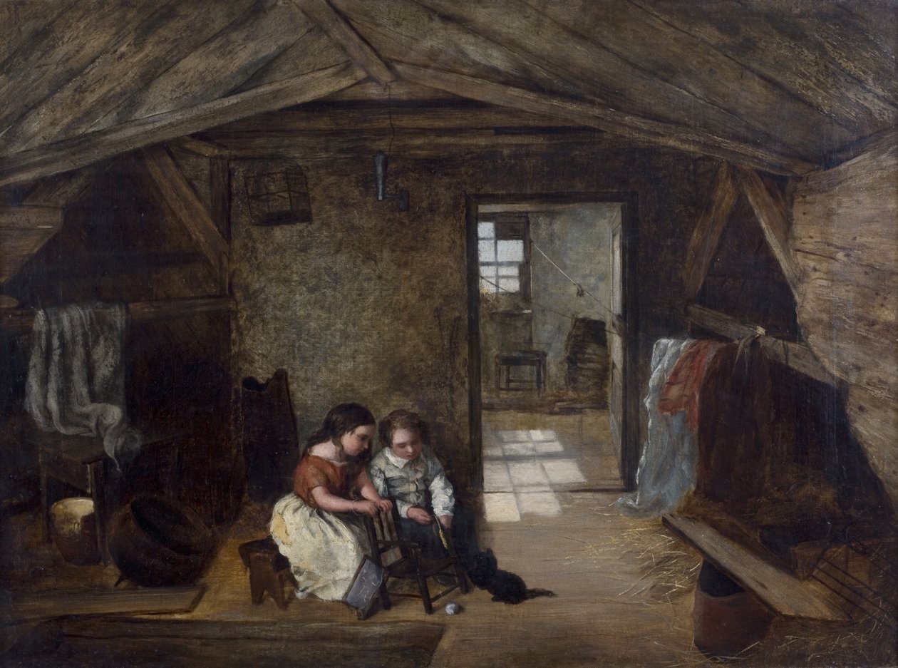 Wielebny John Wesleys Study, Orphan House, Newcastle, 1856 r autorstwa English School
