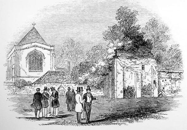 Ruiny zamku i pałacu Wolvesey, Winchester, 1845 autorstwa English School