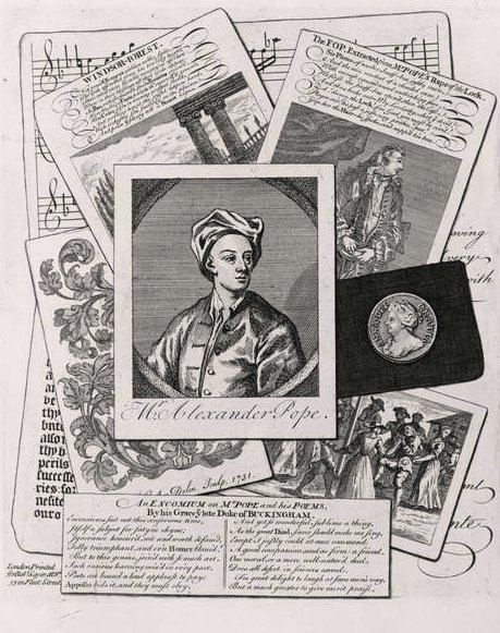 Satyra na twórczość Aleksandra Papieża (1688-1744) autorstwa English School