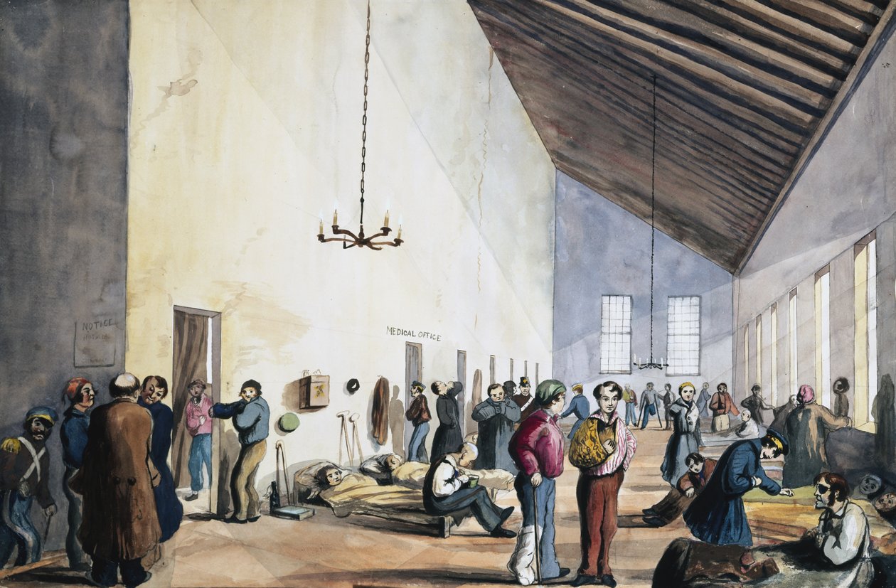 Szpital Scutari, Turcja, 1857 (wc na papierze) autorstwa English School