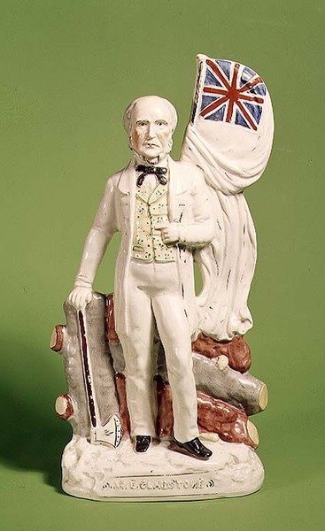 Figurka Staffordshire z Gladstone, 1873 autorstwa English School