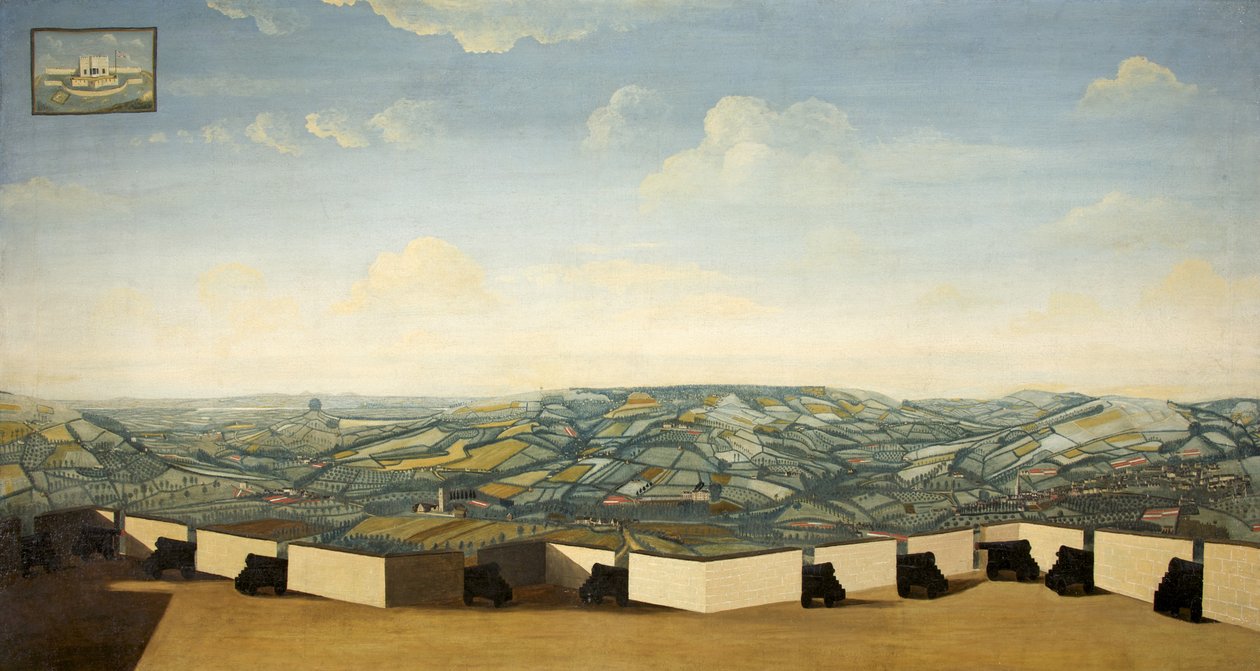 Stroud z Rodborough Fort, Gloucestershire, c.1765 autorstwa English School