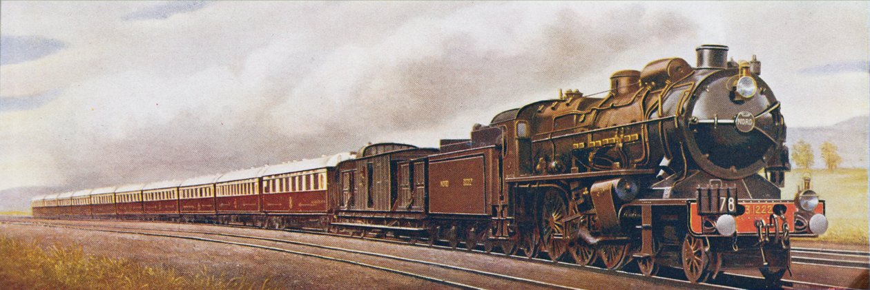 Super Pacific of the Northern Railway of France, ilustracja z The Wonder Book of Railways, wydanie czternaste pod redakcją Harry