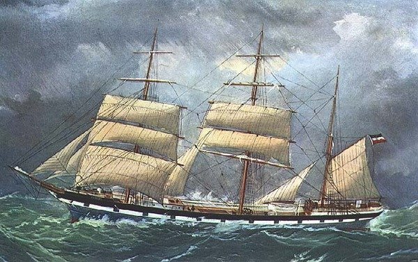 Barque Aurora ex Sarah Grice autorstwa English School