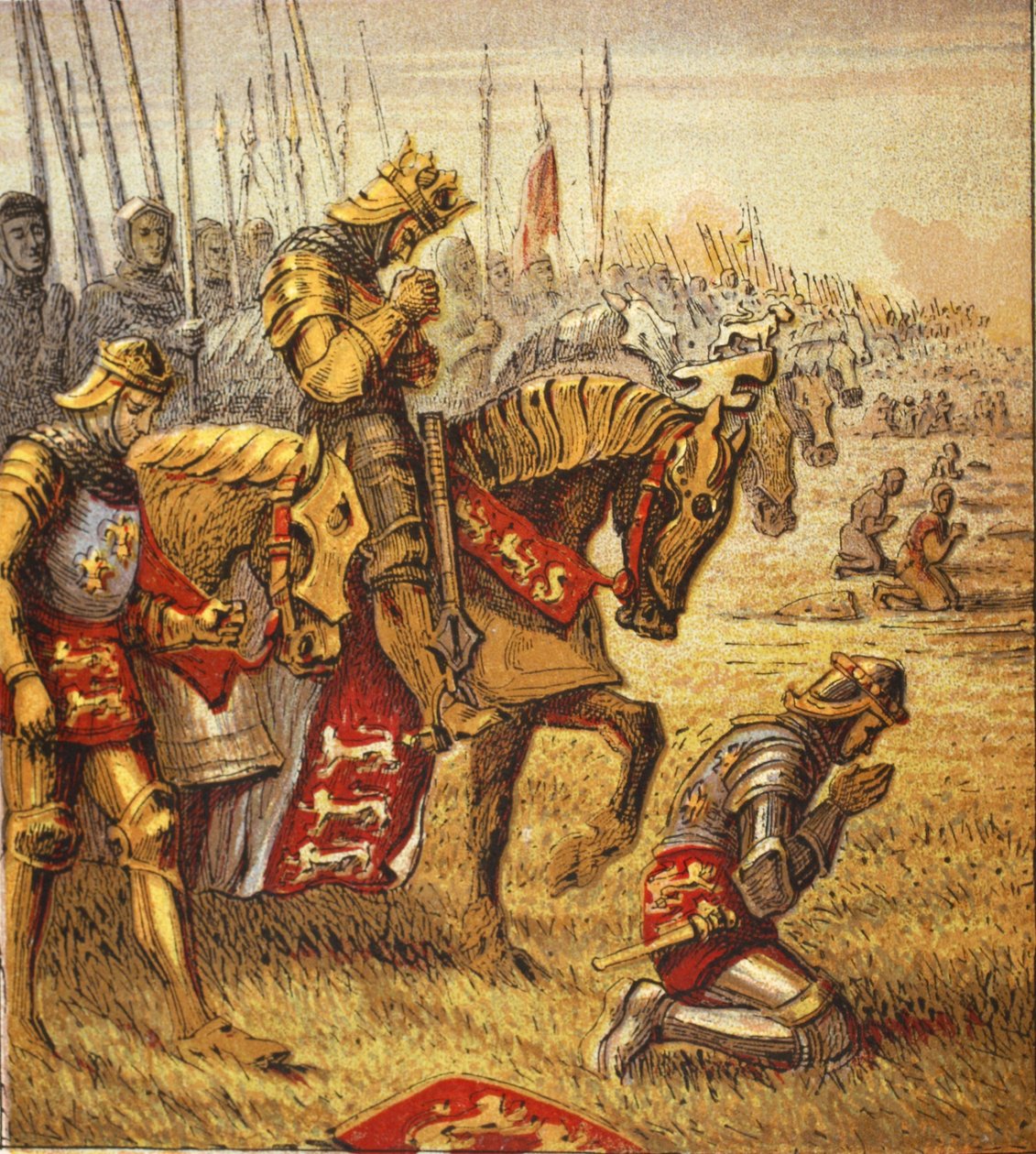 Bitwa pod Agincourt, wyd. 1890 autorstwa English School