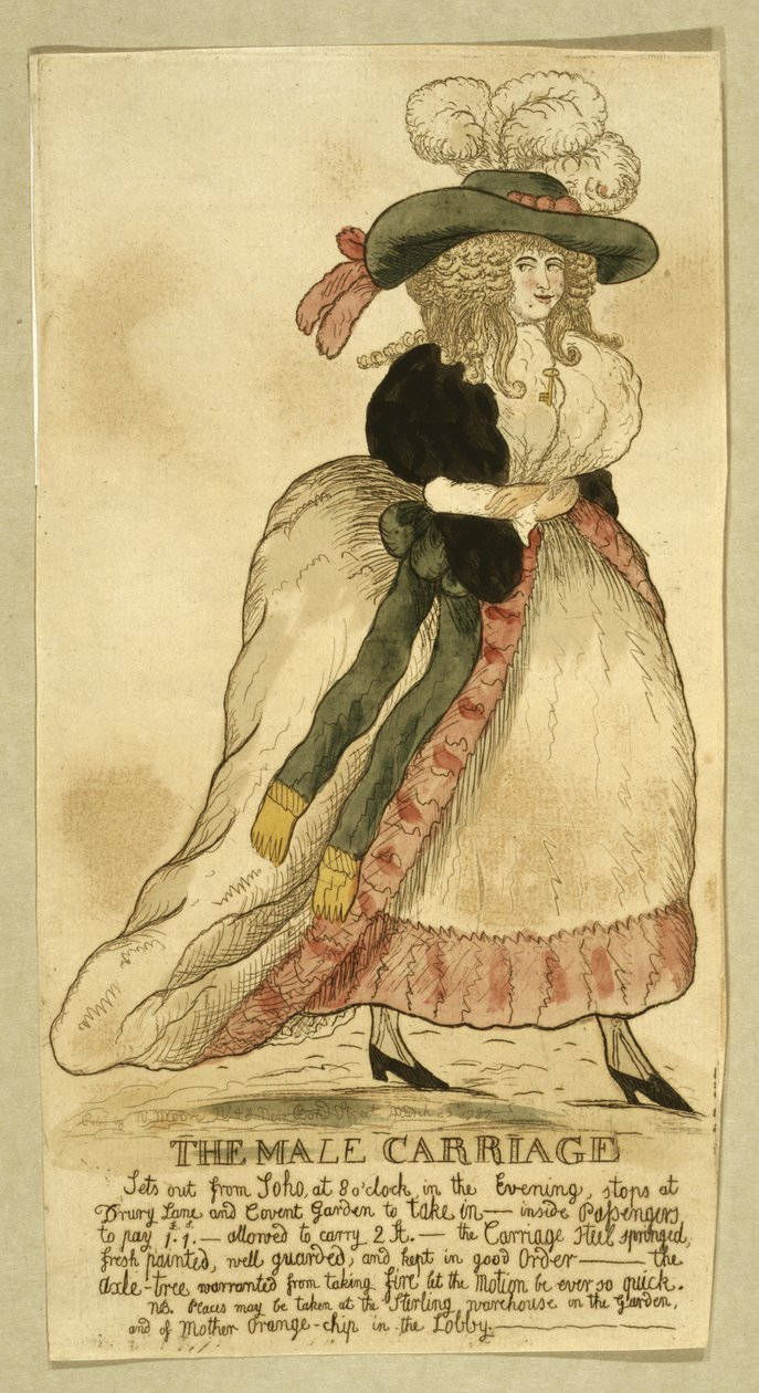 Powóz męski, wyd. N. Moore, Londyn, 25 marca 1787 r. (ręcznie kolorowany grawerunek) autorstwa English School